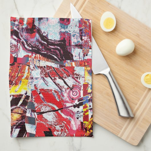 Kitchen Towels – Fragmented Pulse キッチンタオル (四つ折り)