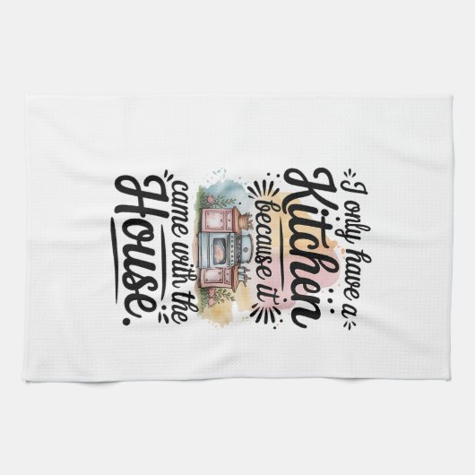 Kitchen Towels-Funny Quote Kitchen Towel キッチンタオル (横)
