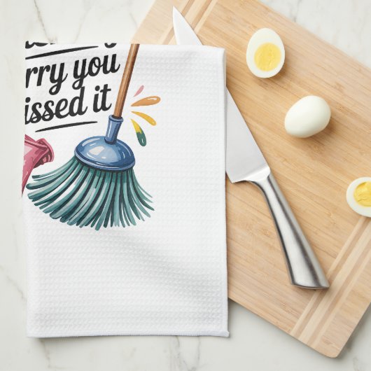 Kitchen Towels-Funny Quote Kitchen Towel キッチンタオル (四つ折り)