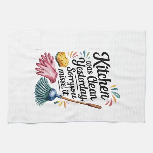 Kitchen Towels-Funny Quote Kitchen Towel キッチンタオル (横)