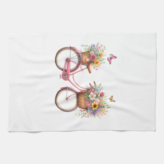 Kitchen Towels-Hello Spring Floral Kitchen Towels キッチンタオル (横)