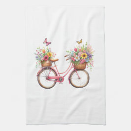 Kitchen Towels-Hello Spring Floral Kitchen Towels キッチンタオル