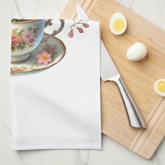 Kitchen Towels-Hello Spring Floral Kitchen Towels キッチンタオル (四つ折り)