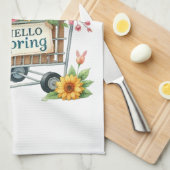 Kitchen Towels-Hello Spring Floral Kitchen Towels キッチンタオル (四つ折り)