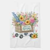 Kitchen Towels-Hello Spring Floral Kitchen Towels キッチンタオル (縦)