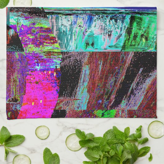 Kitchen Towels – Neon Pulse キッチンタオル (折り畳み)