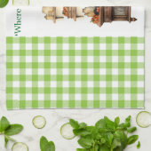 Kitchen Towels-Victorian Christmas Kitchen Towels キッチンタオル (折り畳み)