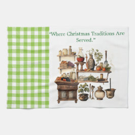 Kitchen Towels-Victorian Christmas Kitchen Towels キッチンタオル
