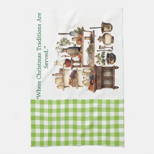 Kitchen Towels-Victorian Christmas Kitchen Towels キッチンタオル (縦)