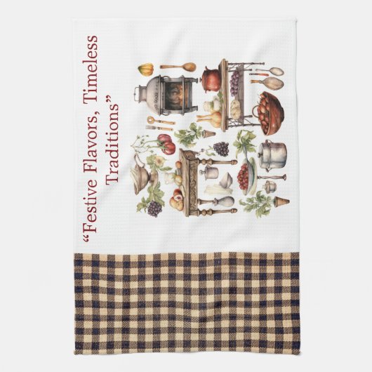 Kitchen Towels-Victorian Christmas Towels キッチンタオル (縦)