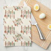 kitchen utensils spatulas whisks and spoons キッチンタオル (四つ折り)