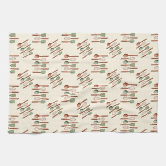 kitchen utensils spatulas whisks and spoons キッチンタオル (横)