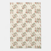 kitchen utensils spatulas whisks and spoons キッチンタオル (縦)