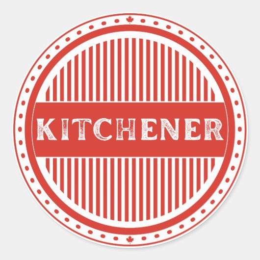 Kitchener City Pride Emblem – Canadian Identity ラウンドシール (正面)