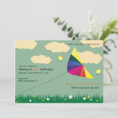 Kite 飛んでいる -子供の誕生日招待状-3 招待状 (スタンド正面)