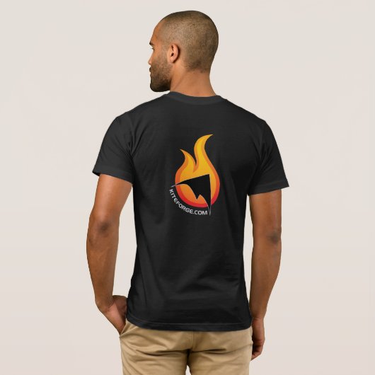 Kite Forge - メンズT (ブラック) Tシャツ (裏面フル)