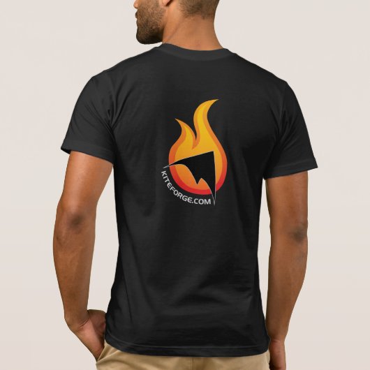 Kite Forge - メンズT (ブラック) Tシャツ (裏面)