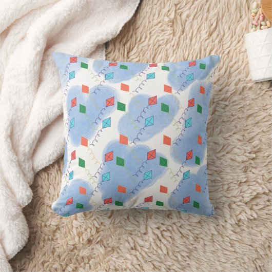 Kite Summer Doodles Pattern クッション (ブランケット)