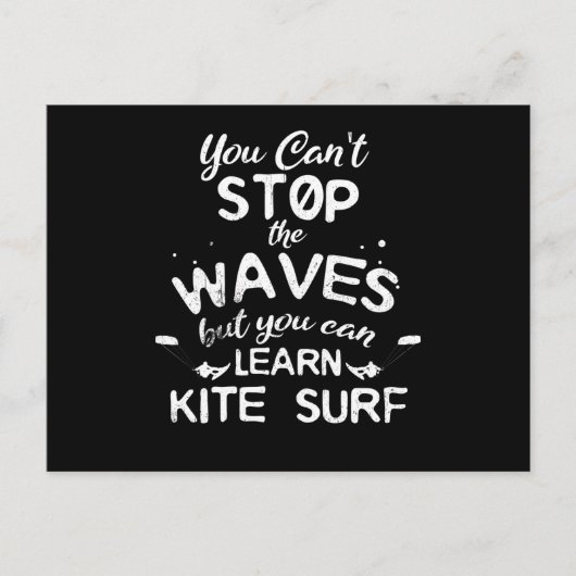Kite Surf Kitesurfing Stop Waves Surf Windsurfing ポストカード (正面)