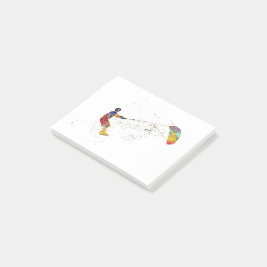 Kite Surfing in Watercolor ポストイット (アングル)