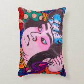 Kiteart,日本の kite,samurの図 アクセントクッション (正面(垂直))