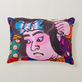 Kiteart,日本の kite,samurの図 アクセントクッション (裏面)