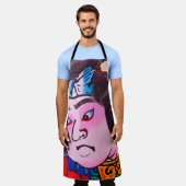 Kiteart,日本の kite,samurの図 エプロン (着用した状態)