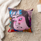 Kiteart,日本の kite,samurの図 クッション (ブランケット)