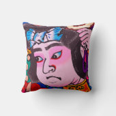 Kiteart,日本の kite,samurの図 クッション (裏面)