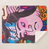 Kiteart,日本の kite,samurの図 シェルパブランケット (正面(横))