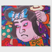 Kiteart,日本の kite,samurの図 ラッピングペーパー (フラット)