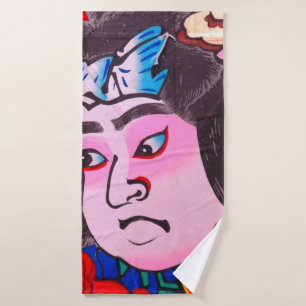 Kiteart,kite,日本のsamurのグラフィック バスタオル
