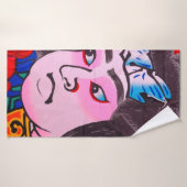 Kiteart,kite,日本のsamurのグラフィック バスタオル (バスタオル)