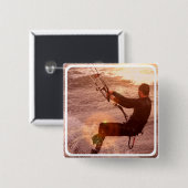 Kiteboard正方形Pin 缶バッジ (正面&裏面)