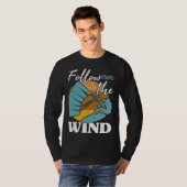 Kiteboarder Follow The Wind Kitesurfer Kite Surf K Tシャツ (正面フル)