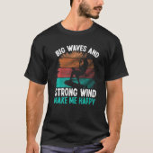 Kiteboarder Kite Big Waves Strong Wind Kitesurfer  Tシャツ (正面)