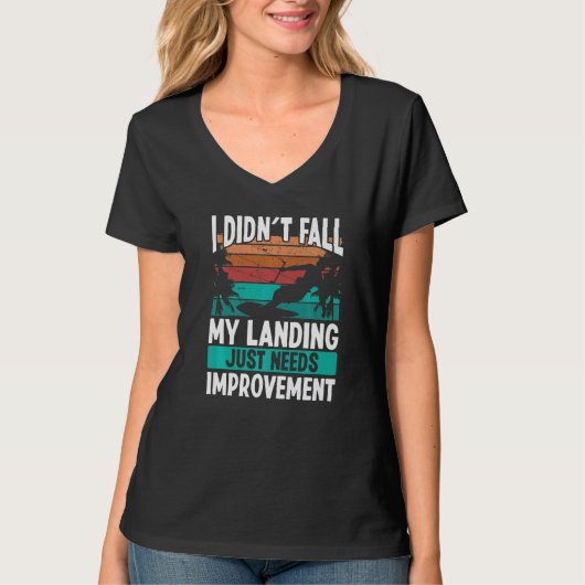 Kiteboarder Landings need Improvement Kitesurfer K Tシャツ (正面)
