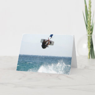 Kiteboardingのジャンプの挨拶状 カード