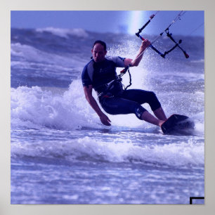 Kiteboardingのデザインポスター ポスター