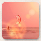 Kiteboardingの日没のコルクのコースター コースター (正面)