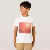 Kiteboardingの日没はワイシャツをからかいます Tシャツ (正面フル)
