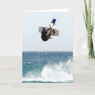 Kiteboardingジャンプグリーティングカード カード