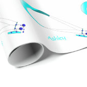 Kiteboarding Kitesurfingのギフト ラッピングペーパー (ロールコーナー)