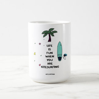 Kiteboarding/kitesurfing – 人生はおもしろいだ… コーヒーマグカップ