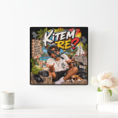Kitem Re? – ゴアの生き方 スクエア壁時計 (ホーム)