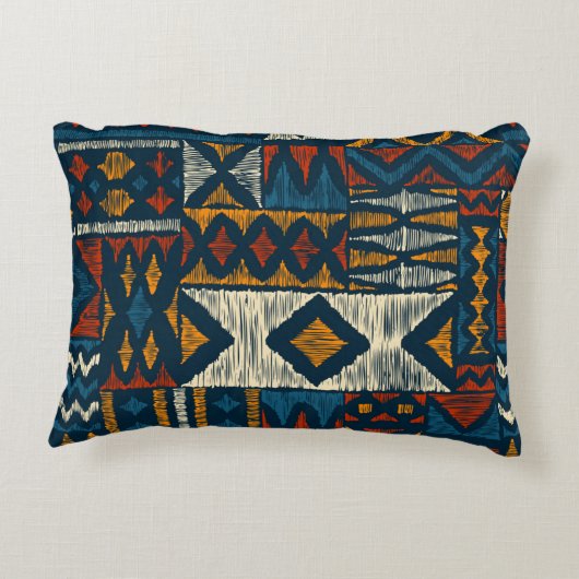 Kitenge chitenge Pattern Africa アクセントクッション (裏面)