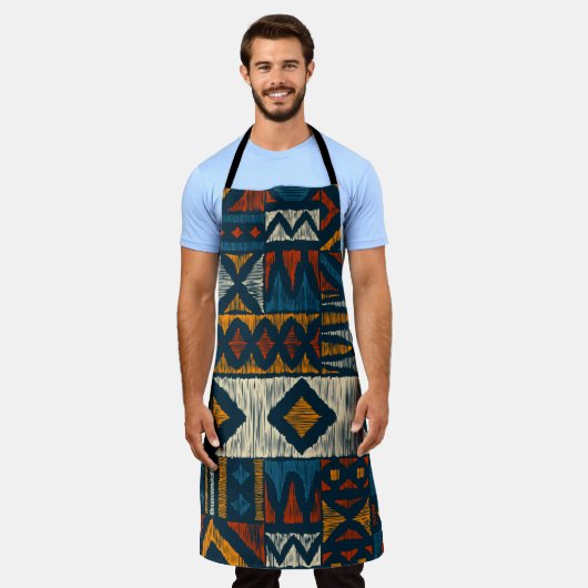 Kitenge chitenge Pattern Africa エプロン (着用した状態)