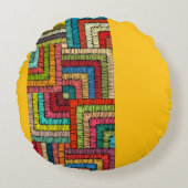 Kitenge Pattern Home Decor pillow ラウンドクッション (正面)