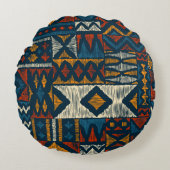 Kitengue chitenge Pattern Africa ラウンドクッション (正面)