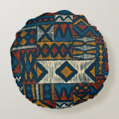 Kitengue chitenge Pattern Africa ラウンドクッション (裏面)